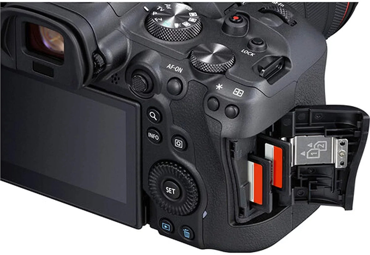 EOS R6 Mirrorless Digital Camera with RF 24-105mm f/4-7.1 STM Lens + 75-300mm F/4-5.6 III Lens + 50mm f/1.8 STM Lens + 128GB Memory + Case + Tripod + Filters 43pc Bundle