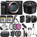 a7C Camera (Black) Camera +24mm f/2.8 G Lens +3 PC Filter +64GB