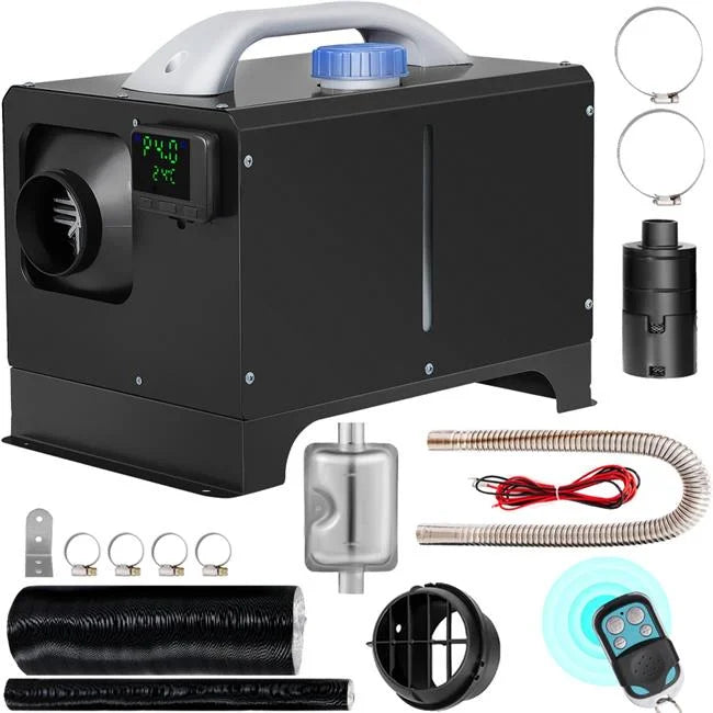VEVOR Diesel Air Heater 8KW, All in One 12V Truck Heater, Parking Heater with Black LCD, Remote Control, Fast Heating Diesel Heater for RV Truck, ship, Bus, Car Trailer, Motorhomes