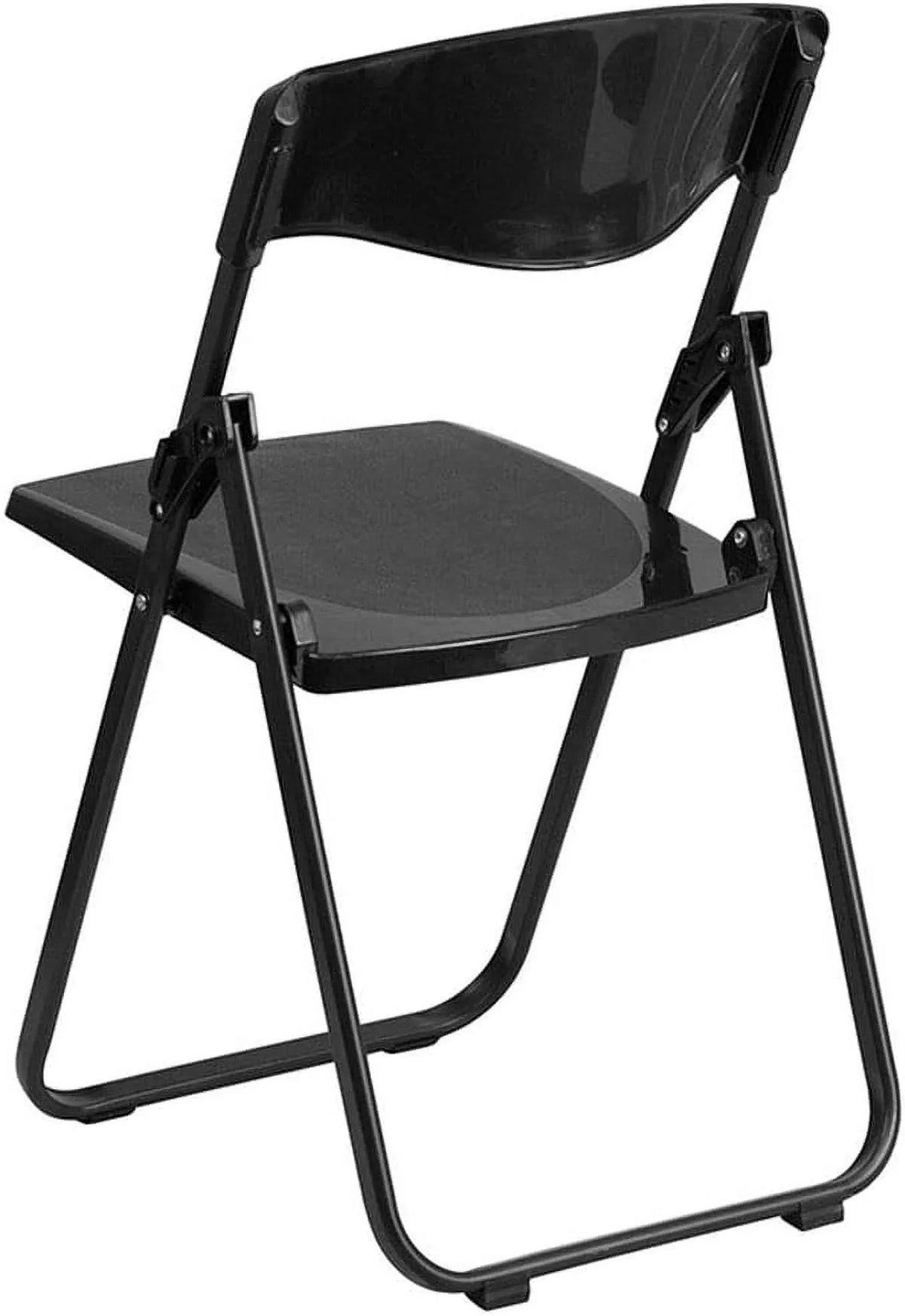 Capacity Heavy Duty Black Plastic Folding Chair With Built-In Ganging Brackets. HERCULES Series 500 Lb