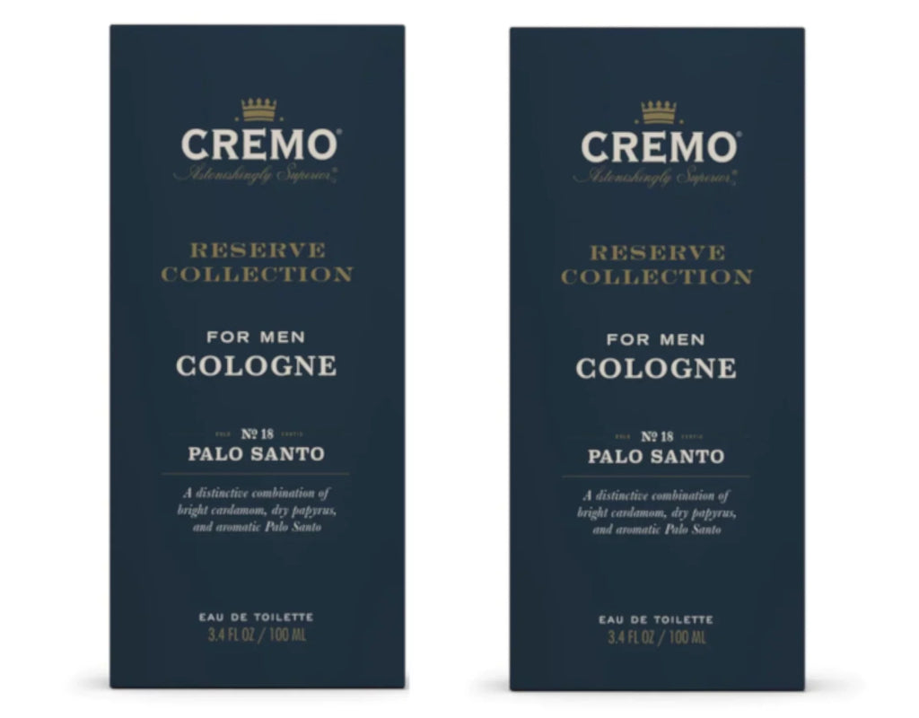 '- Pack of 2. Oz. 18 Palo Santo, 3.4 Fl. Cremo Reserve Collection For Men Cologne No