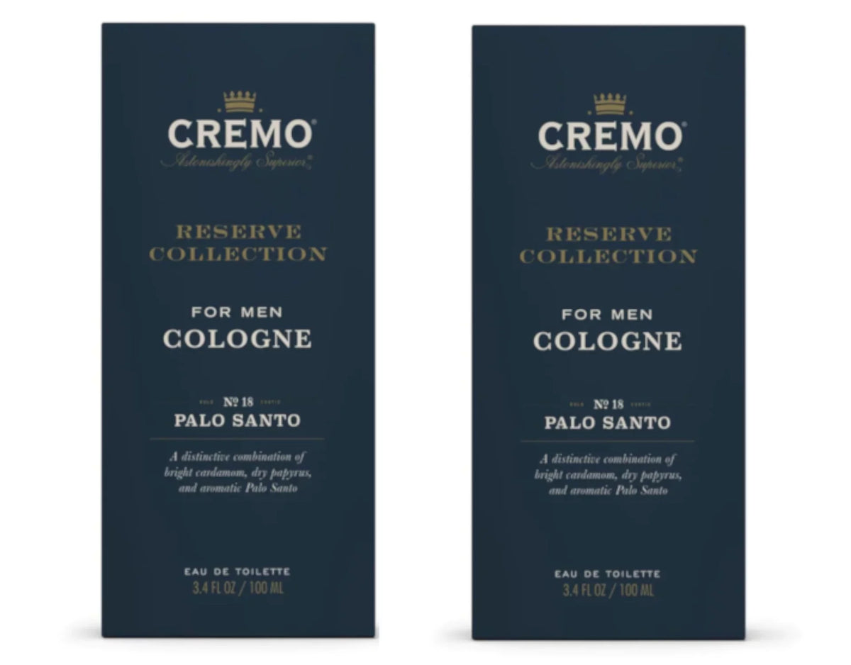 '- Pack of 2. Oz. 18 Palo Santo, 3.4 Fl. Cremo Reserve Collection For Men Cologne No