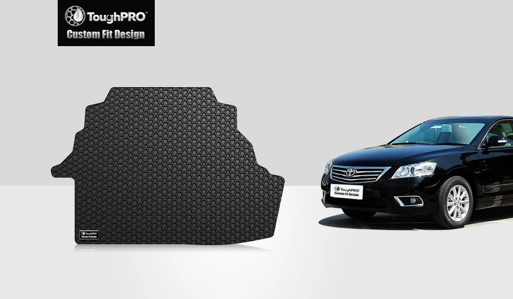 ToughPRO - Trunk Mat suitable with  Camry - All climate Heavy Duty (Made in USA) - Black Rubber - 2007