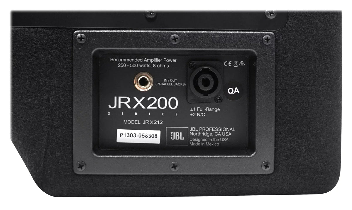 JBL JRX212 1,000 Watt 12" 2-Way DJ P/A Speaker Floor Wedge Monitor + Hand Truck
