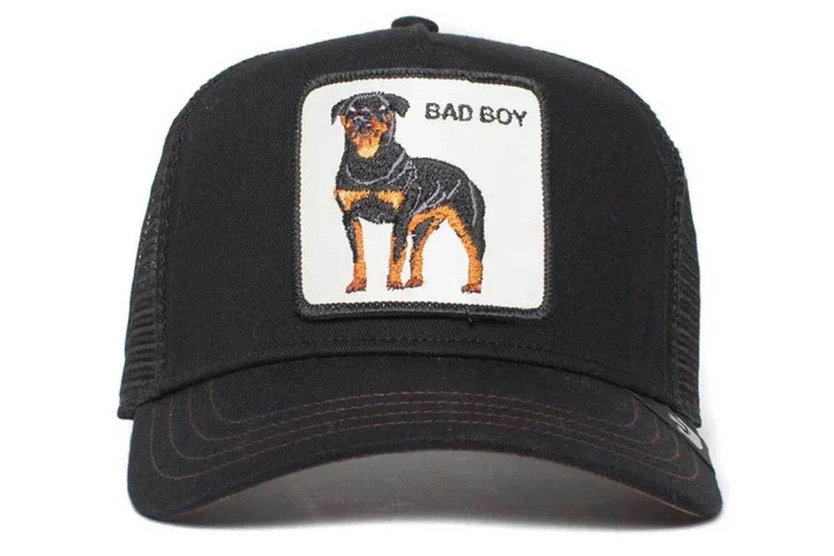 The Baddest Boy Trucker Cap, Black. Goorin Bros