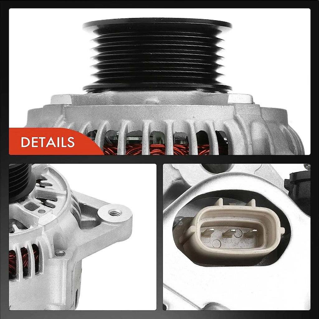 A-Premium Alternator suitable with Isuzu Trooper 2000-2002 & Acura SLX 1999, V6 3.5L, 90Amp 12Volt CW 6-Groove Clutch Pulley