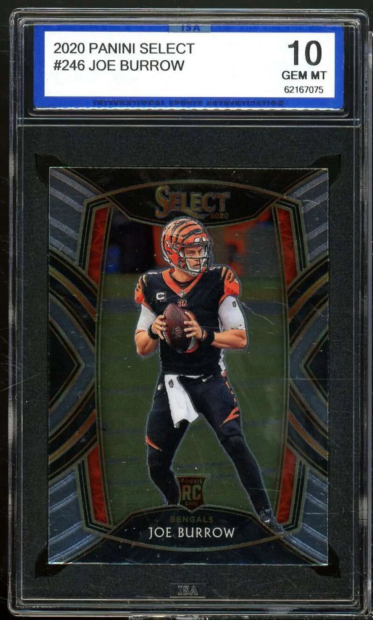 Joe Burrow Rookie Card 2020 Panini Select #246 ISA 10 GEM MINT