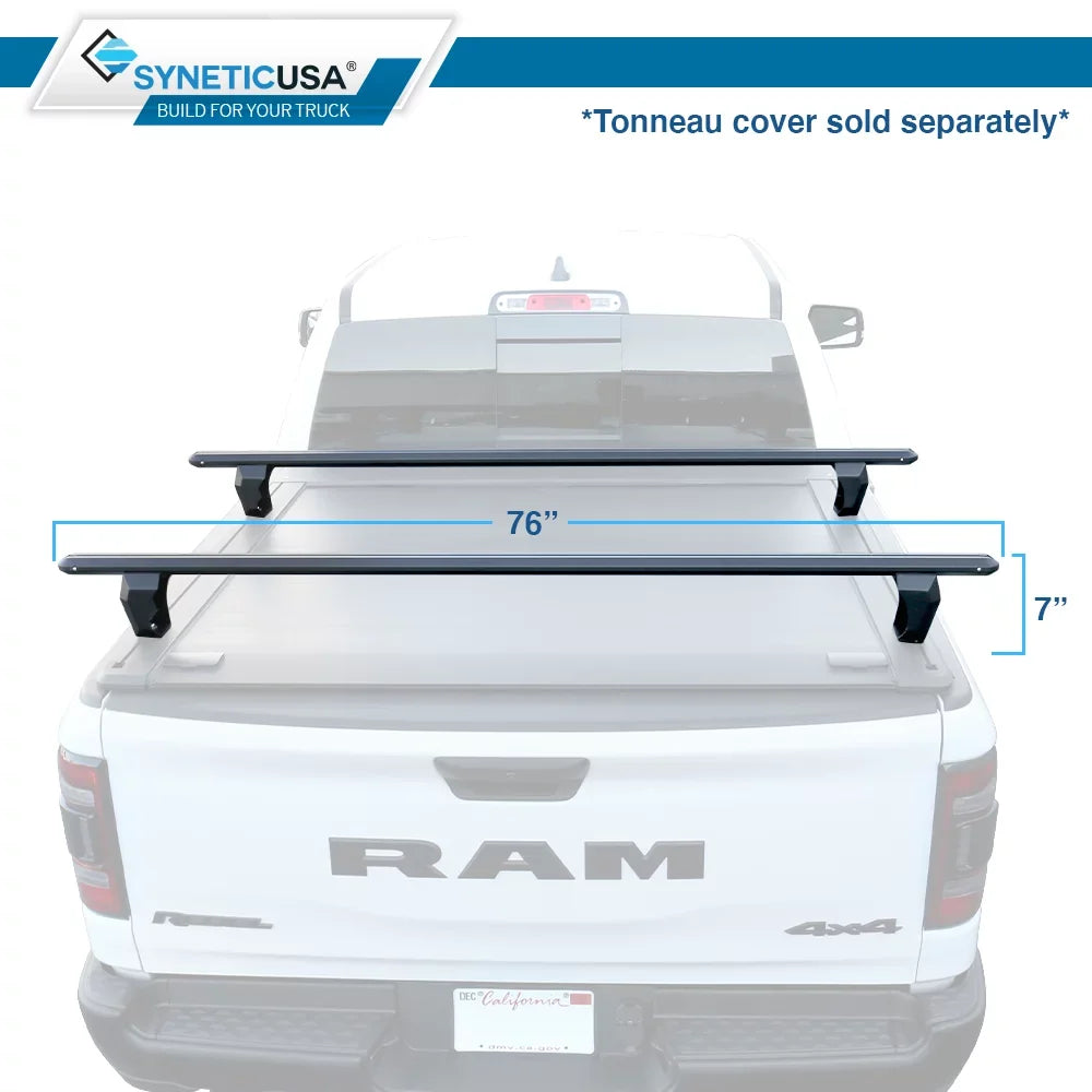 Syneticusa HD Adjustable Crossbar Truck Bed Towers Heavy Duty Cargo Rack appropriate with F150 Ram Silverado Tundra Titan