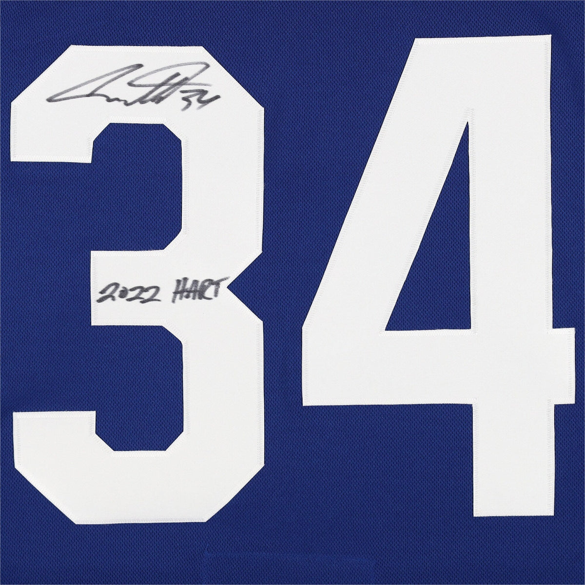 Auston Matthews Blue Toronto Maple Leafs Autographed  2022 Hart Trophy Winner Authentic Jersey with ''2022 Hart''