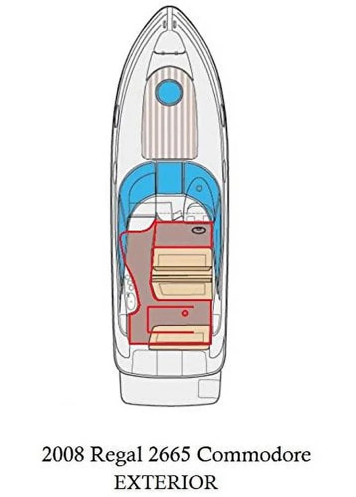 Replacement Carpet Set. 2008 Regal 2665 Commodore 2-Piece 40 oz