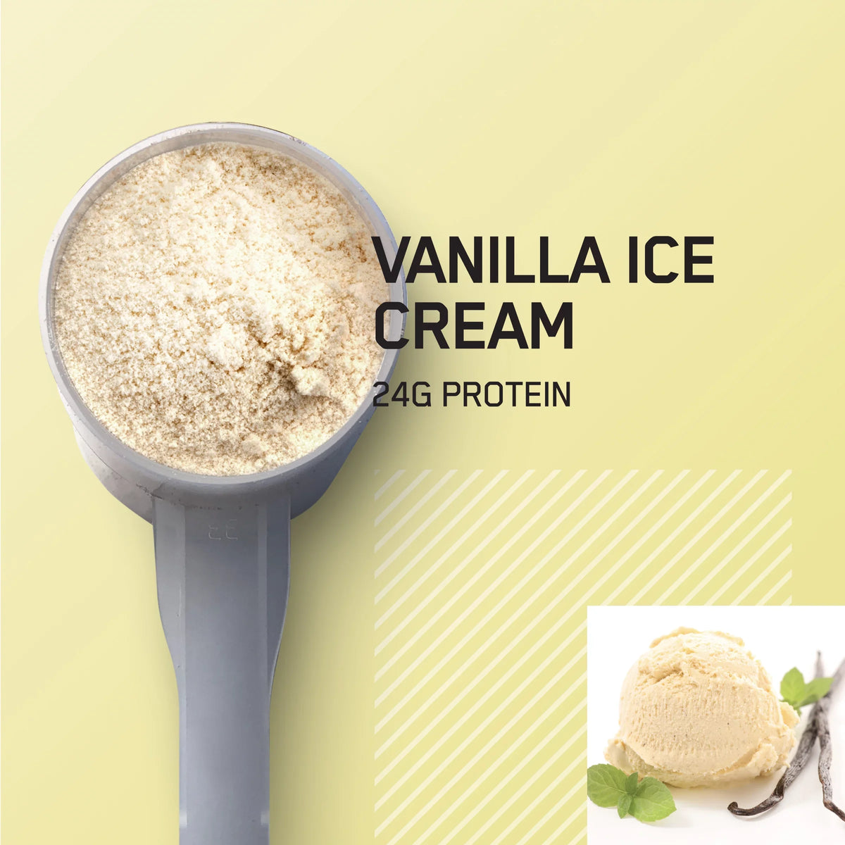 Optimum Nutrition, Gold Standard 100% Whey Protein Powder, Vanilla Ice Cream, 2 lb, 29 Servings