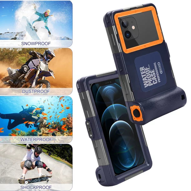 UrbanX Professional [15m/50ft] Swimming Diving Surfing Snorkeling Photo Video Waterproof Protective Case Underwater Housing for ZTE Axon 7 And all Phones Up to 6.9 Inch LCD with Lanyard