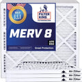 Filter King 31.5x14x1a Air Filter | 4-PACK | MERV 8 HVAC Pleated A/C Furnace Filters | MADE IN USA | Actual Size: 31.5 x 14 x .75"