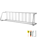 BENTISM 111" Length Floor Bike Rack, 9 Holders All-Steel Grid Bike Rack, Single-Side Storage Stand for Garages Streets Yards