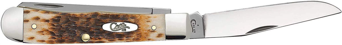 Case Amber Bone CV Trapper Pocket Knife