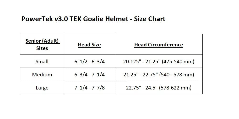 PowerTek V3.0 TEK Ice Hockey Goalie Helmet with Cage Mask, CSA Approved - Senior