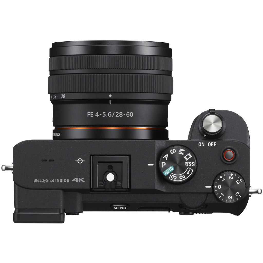 Wireless Remote + 2x Battery + Deco Gear Bag & Accessories.  a7C Mirrorless Full Frame Camera Body with 28-60mm F4-5.6 Lens Black ILCE7CL/B Bundle + Vlogger Kit ACCVC1: GP-VPT2BT Shooting Grip w