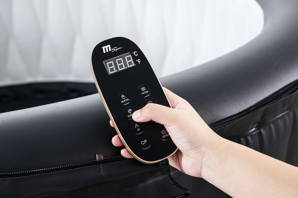 Mspa Mont Blanc, A Premium Inflatable Hot Tub & Spa, 118 Jets, 700w Massage Air Blower, 1350w aqua Heater, One Piece Easy Install, Round, 2+2 Persons