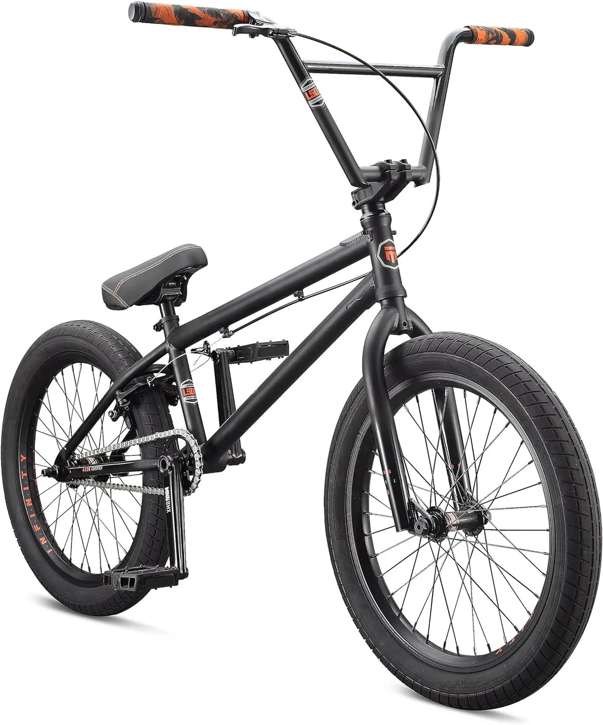 Open Box Mongoose Legion Freestyle BMX Bike, Steel Frame, 20 Inch Wheels - BLACK/ORANGE