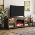 Ameriwood Home Lumina Deluxe Fireplace TV Stand for TVs up to 70" in Black