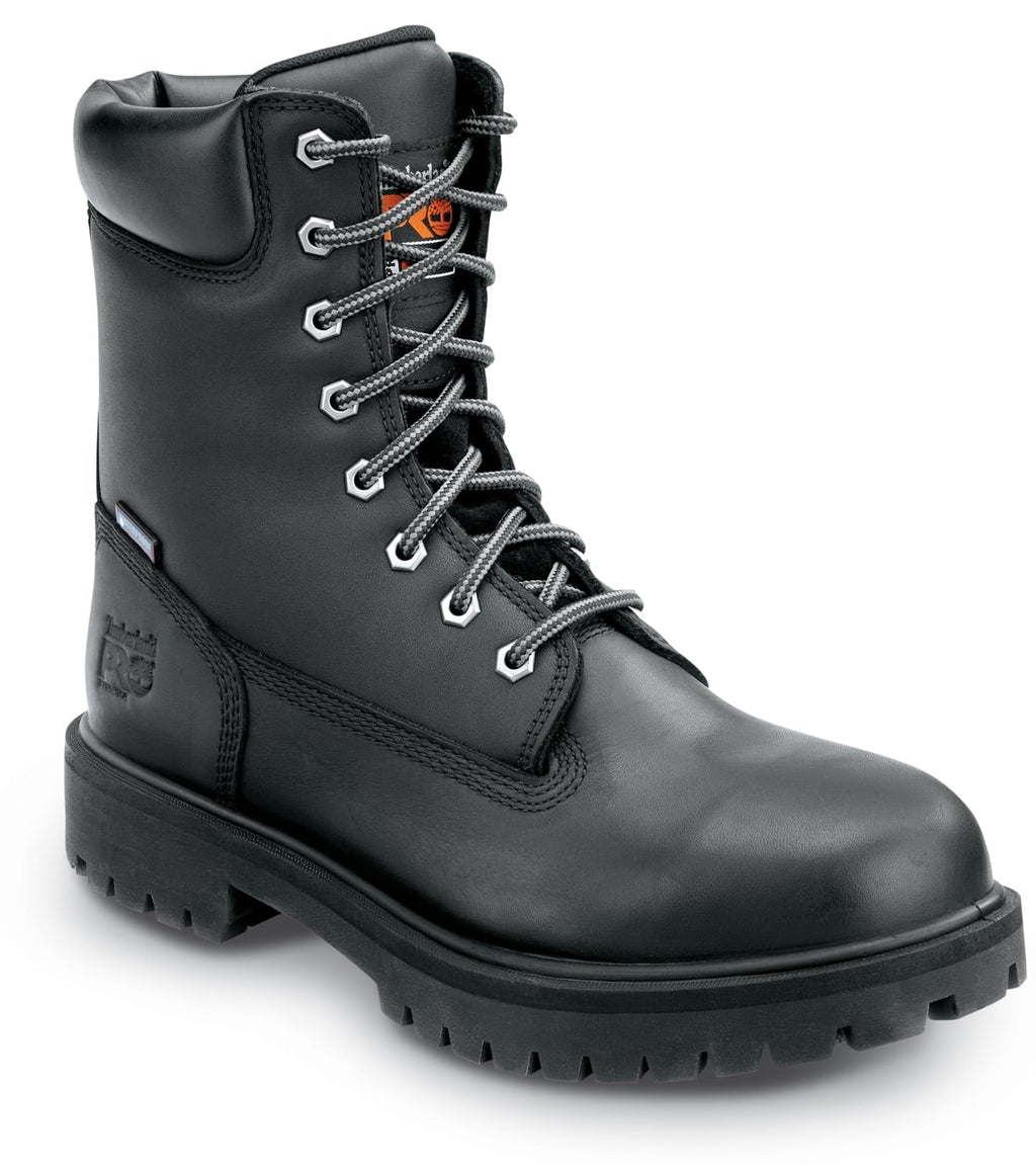 Timberland PRO  8IN Direct Attach Men's, Black, Steel Toe, EH, MaxTRAX Slip immune, WP Boot  (11.0 W)