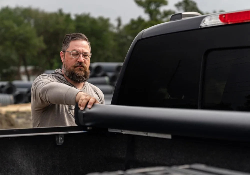 TruXedo Pro X15 Soft Roll Up Truck Bed Tonneau wrap | 1498301 | appropriate with 2015 - 2023  F-150 6' 7" Bed (78.9") , Black