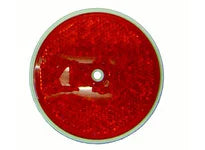 Reflector - Center Hole Mount - Red (200 Pack). Cortina 13-099-32 3-3/8" Dia