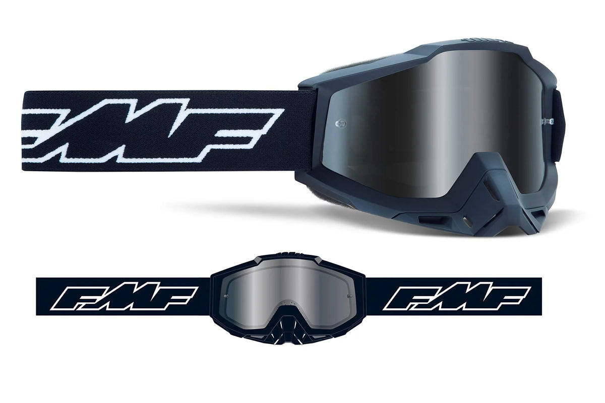 FMF Racing PowerBomb Sand Rocket Goggles (OSFM, Black / Smoke Lens)