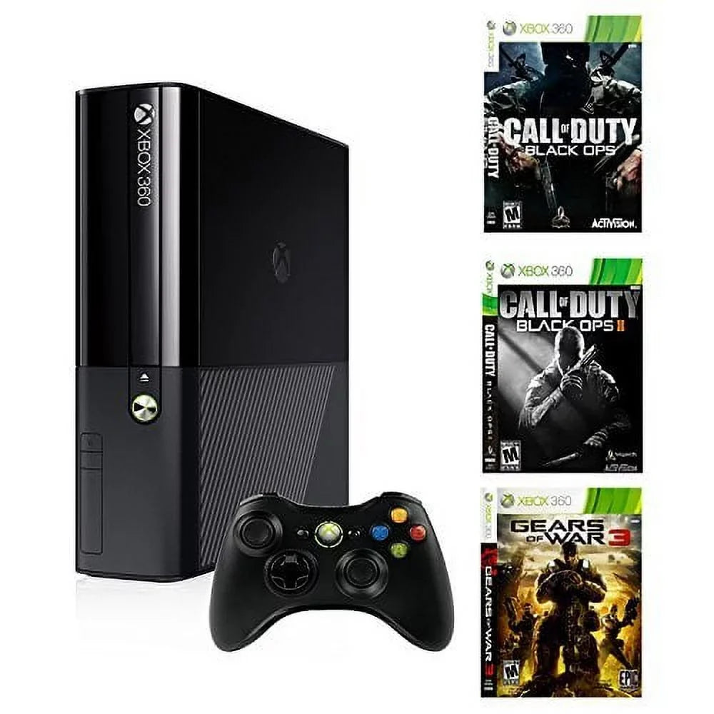 Restored  Xbox 360 500GB With Gears Of War 3 And Call Of Duty: Black Ops 1 And 2 (Refurbished)