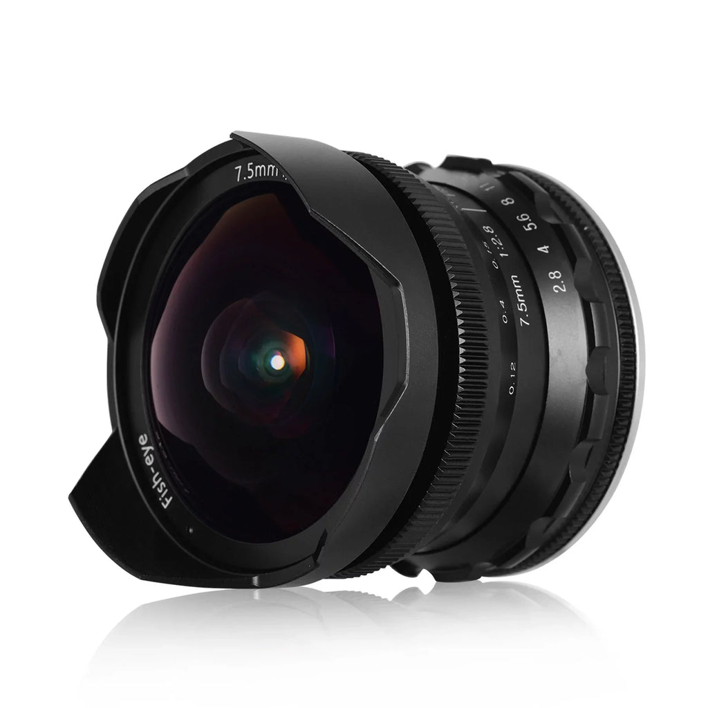 Andoer Camera lens,7.5mm F2.8 Manual Wide Aperture E-mount Lens 180° Wide Aps-c FrameLens matching With F2.8 Manual Fisheye Aperture E-mount Lens A6300 A6000 5100 Camera A6600 A6100 Ainn