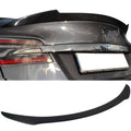 Ikon Motorsports matching with 12-23 Tesla Model S H Style Rear Trunk Spoiler Wing - Carbon Fiber CF 2012 2013 2014 2015 2016 2017 2018