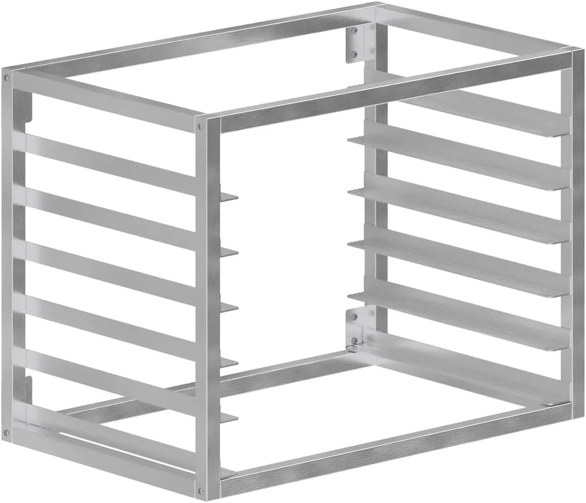 Fits 6 Full-Size Sheet Pans.. Wall Mounted Sheet/Bun Pan Rack - 28" x 18" x 21"