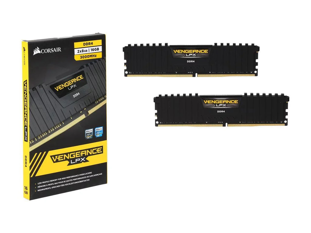 CORSAIR Vengeance LPX 16GB (2 x 8GB) 288-Pin PC RAM DDR4 3000 (PC4 24000) Memory Kit Model CMK16GX4M2B3000C15