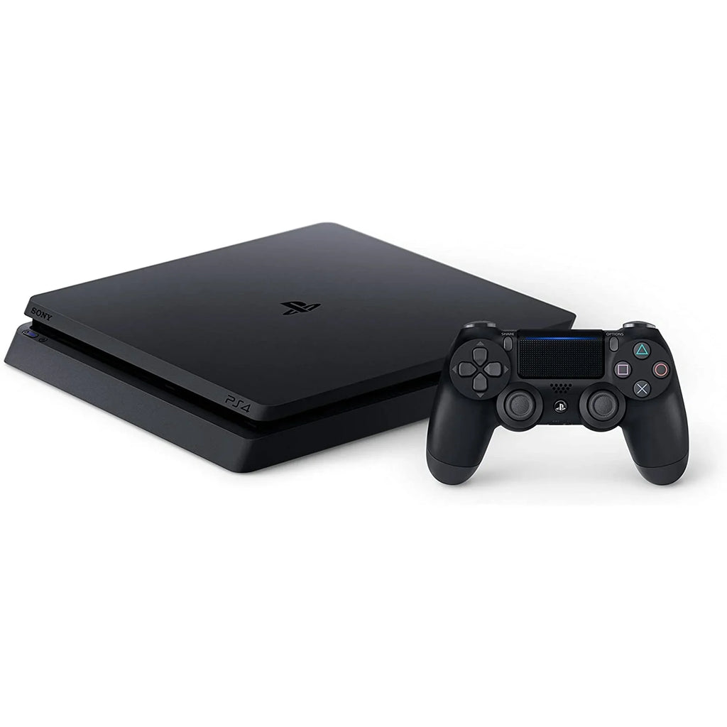 2215B PlayStation 4 Slim 1TB Gaming Console Black, HDMI Cable 2 Controller With BOLT AXTION Cleaning Kit Bundle Like New