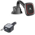 Magnetic Mount Holder w Retractable Car Charger M1D for Nokia 8, 3.1 Plus - OnePlus 5T, 6, 6T, 7 Pro -  Phone 2 - RED Hydrogen One -  Galaxy S9 Plus, S8+ S8, S10e S10 Plus active