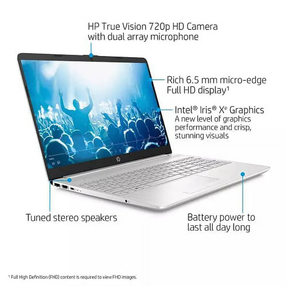 2022 15.6" HD Touchscreen Laptop PC  4-Core i5-1135G7 24GB DDR4 512GB NVMe SSD Iris Xe Graphics Webcam HDMI WiFi AC RJ45 BT USB-C Backlit Keyboard Silver Windows 10 Pro w/RE Accessories