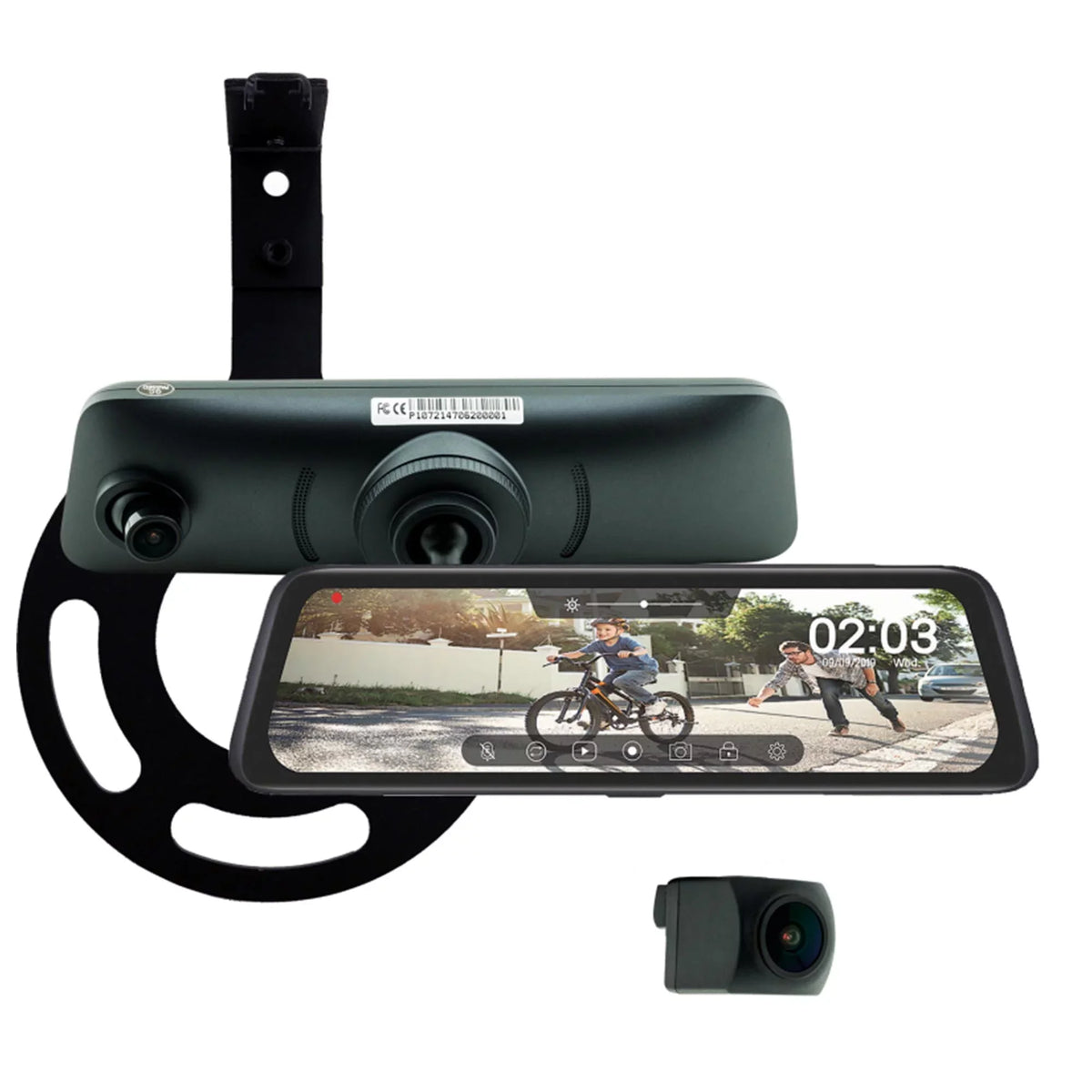 Echomaster  1080 HD Mirror with DVR 2 Cameras SD Card for 2021-C  Bronco