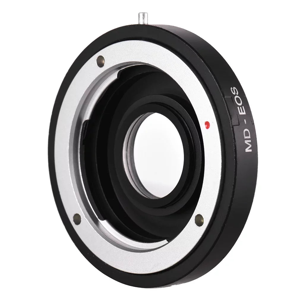 MD- Lens Mount Adapter Ring with Corrective Lens for Minolta MD Lens to Fit for  EF Camera Focus Infinity