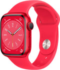 Restored  Watch Gen 8 Series 8 41mm (PRODUCT)RED Aluminum - (PRODUCT)RED Sport Band MNUG3LL/A (Refurbished)