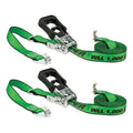 Green Tie Down with Ratchet, Pack of 2 - 1000 lbs. Keeper 8938565 16 ft
