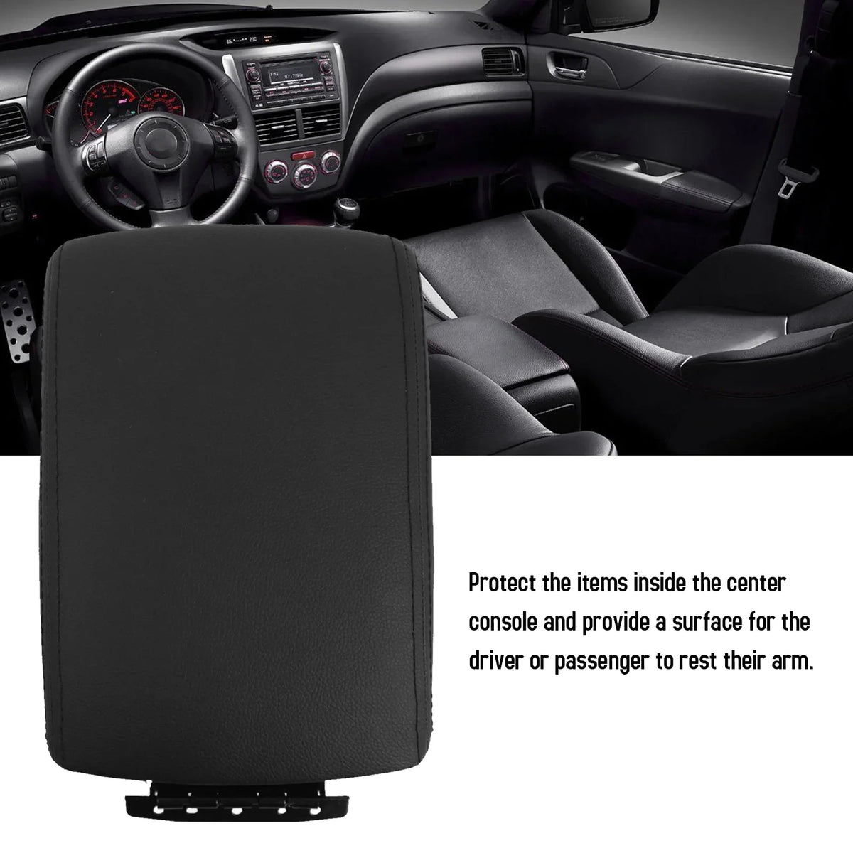 Arealer Car glove compartment protector,Console wrap Subaru Center Console Car Compartment wrap Huiop Lid Leather Car Console Lid Leather Car Center protector Subaru Wrx wrap Eryue Center Eryuecenter