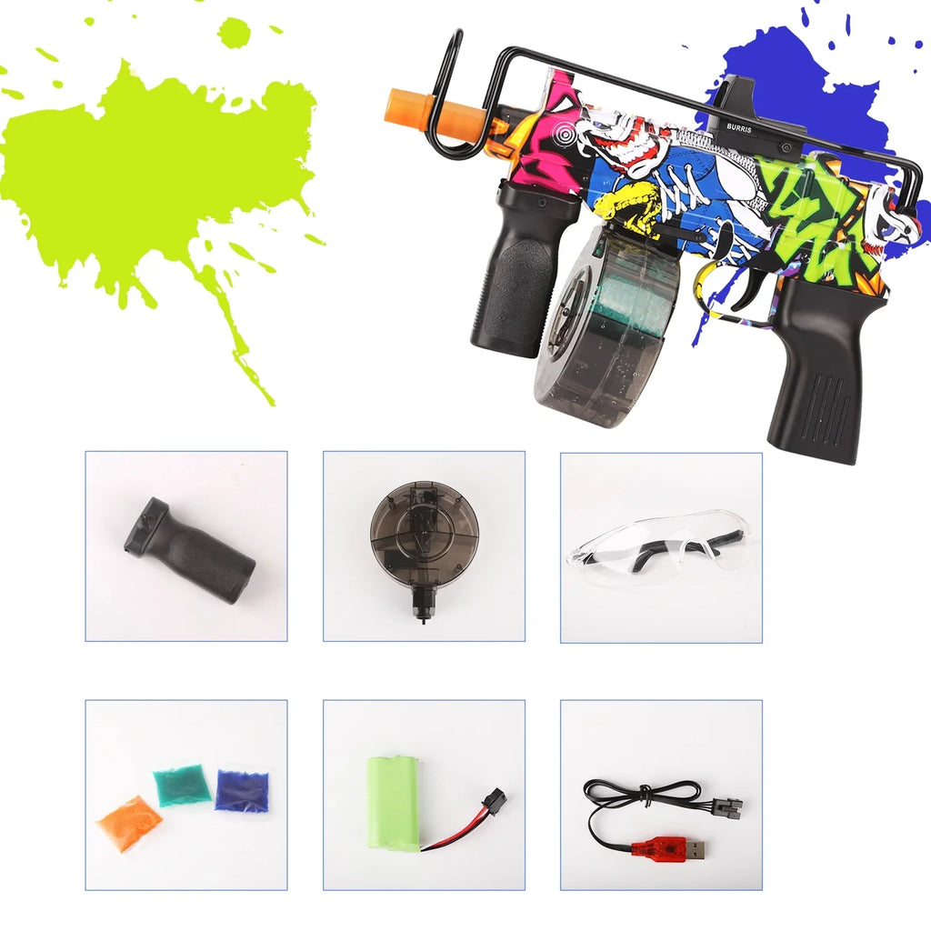 Yimore Toys Gel Ball Blaster Automatic Splatter Balls Gun with 15,000 liquid Beads for Out Door Activity , Backyard Games for Kids&Adult Ages 12+