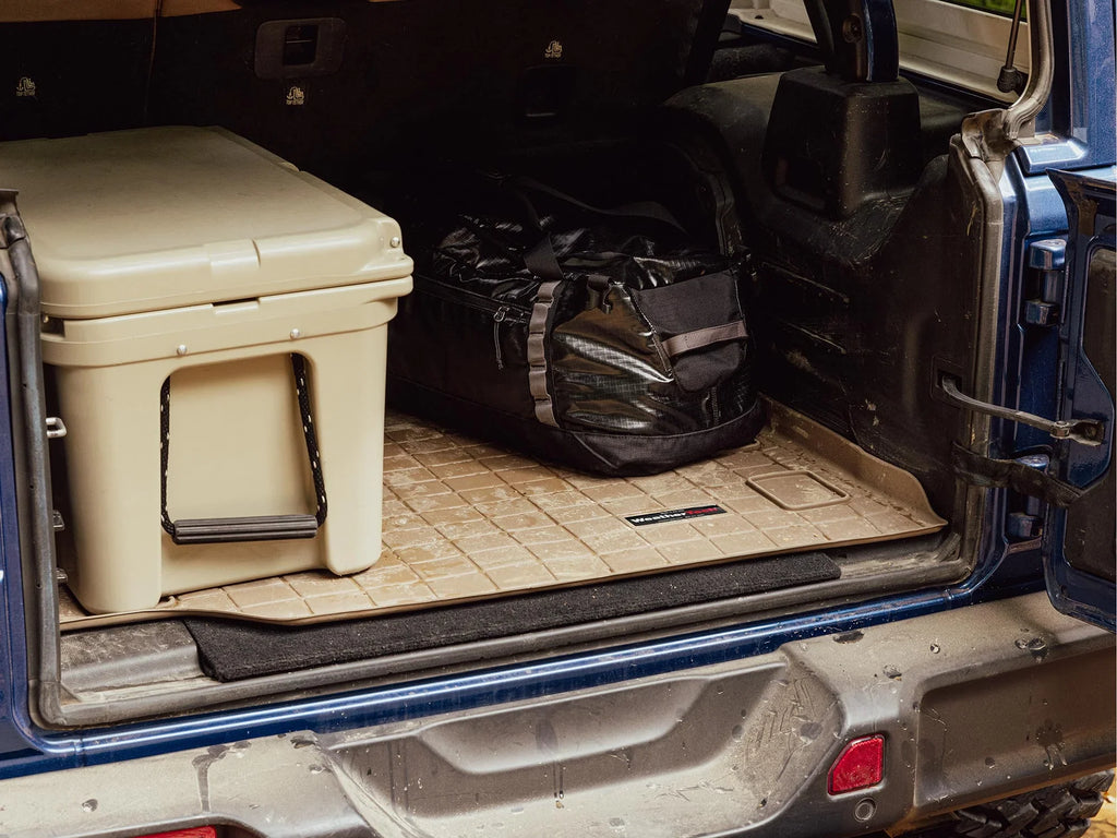 WeatherTech Cargo Trunk Liner with Bumper Protector appropriate with 2011-2017 Honda Odyssey - Behind 2nd Row Seating With Bumper Protector, Cocoa