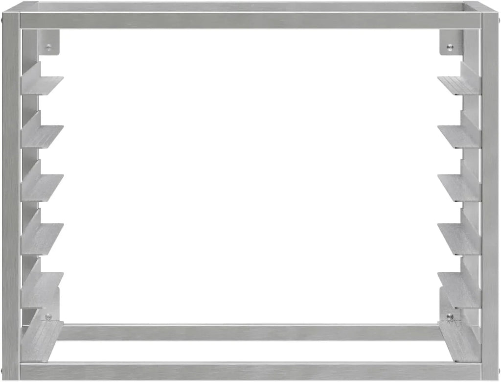 Fits 6 Full-Size Sheet Pans.. Wall Mounted Sheet/Bun Pan Rack - 28" x 18" x 21"