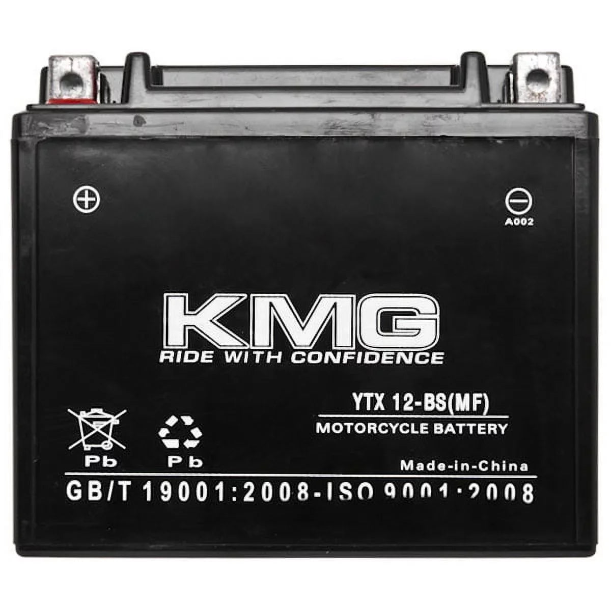 KMG Battery matching with Suzuki 1000 GSX-R1000 2001-2004 YTX12-BS Sealed Maintenance Free Battery High PerFormance 12V SMF OEM Replacement Powersport Motorcycle ATV Scooter Snowmobile