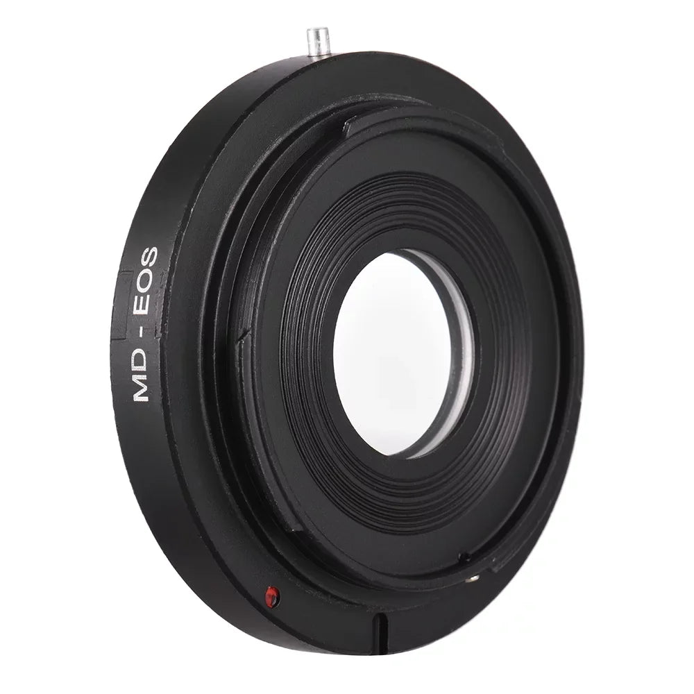 MD- Lens Mount Adapter Ring with Corrective Lens for Minolta MD Lens to Fit for  EF Camera Focus Infinity