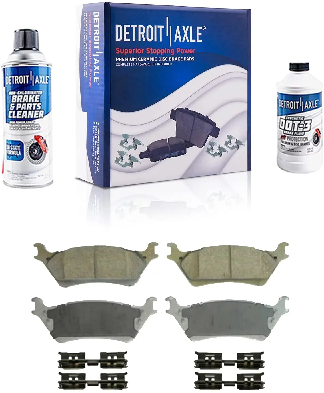 Detroit Axle - 6 Lugs Rear Brake Kit for 2012-2020  F-150 Drilled Slotted Disc Brake Rotors Ceramic Brakes Pads 2013 2014 2015 2016 2017 2018 2019 Replacement : 13.7" Rotor