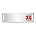 Auriga 925 Sterling Silver Medical Id Plate inch for Bracelet for Women(L- 13inch, W- 40mm)