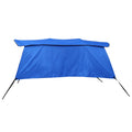 Unique Bargains 600D 4 Bow 8'L x 54"H x 79"-84"W Bimini Top Canvas shield with Detachable Side Blocks Storage Boot Blue