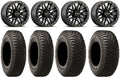 Raceline Ryno Bdlk 14" Bk Wheels 27" BFG KM3 Tires Can-Am Commander Maverick Renegade Outlander Defender